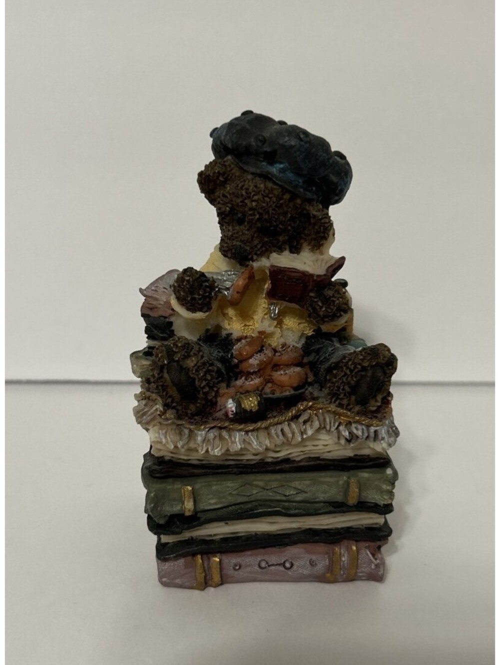 Bear Reading On Top Of Stack Of Books Eating Trinket box